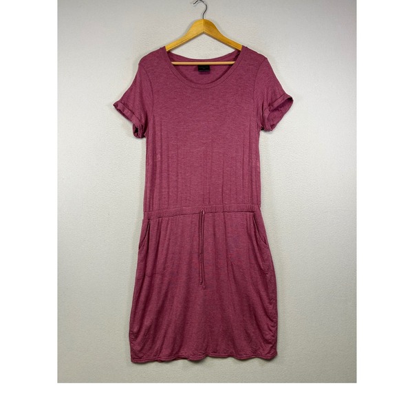 32 Degrees Cool Dresses & Skirts - Athleisure 32 Degrees Cool Womens Large Pink Heathered‎ Drawstring T-Shirt Dress